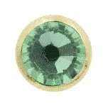 Gouden microdermal top met kristal peridot