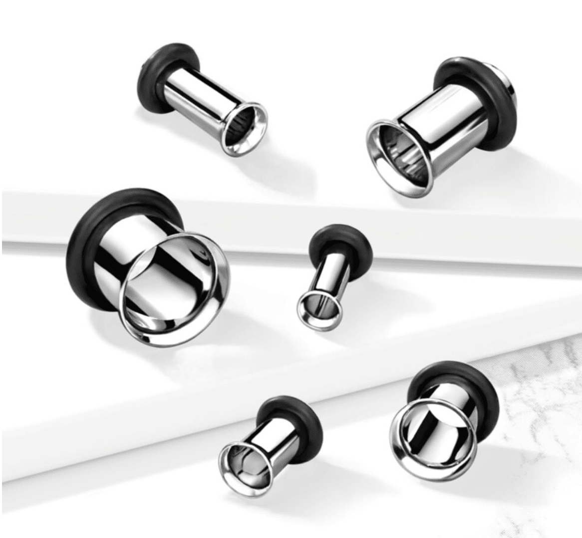 Barbell oor stud met gekleurd kristal in traan vorm - Helder