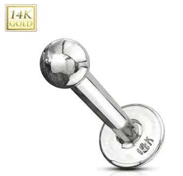 14 Karaats Gouden labret Witgoud