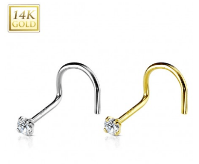 omroeper Nat molen 14 Karaats Gouden Neuspiercing Met Echt Diamant » The Art Of Piercings