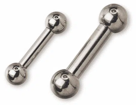 zware Titanium rechte barbell met intern schroefdraad