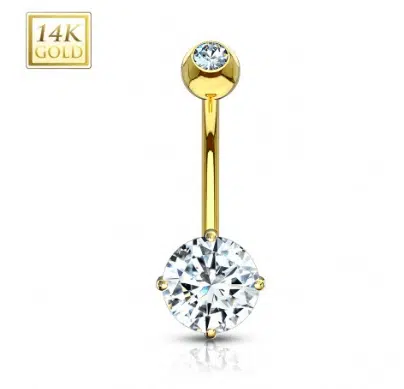 Navelpiercing Roestvrijstaal Zirkonia roze, 12 Steen Vlinder – Rhomberg Schmuck GmbH