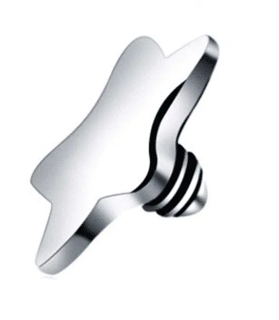 Titanium surfacetop met ster zilver
