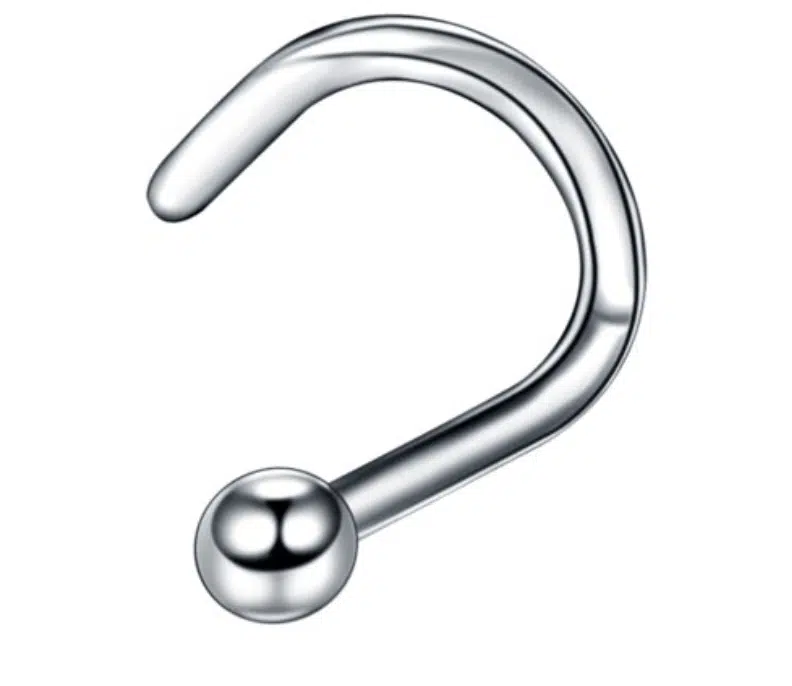 Gebogen Titanium neuspiercing
