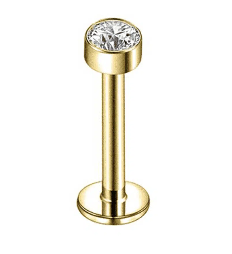 Titanium jewelled labret