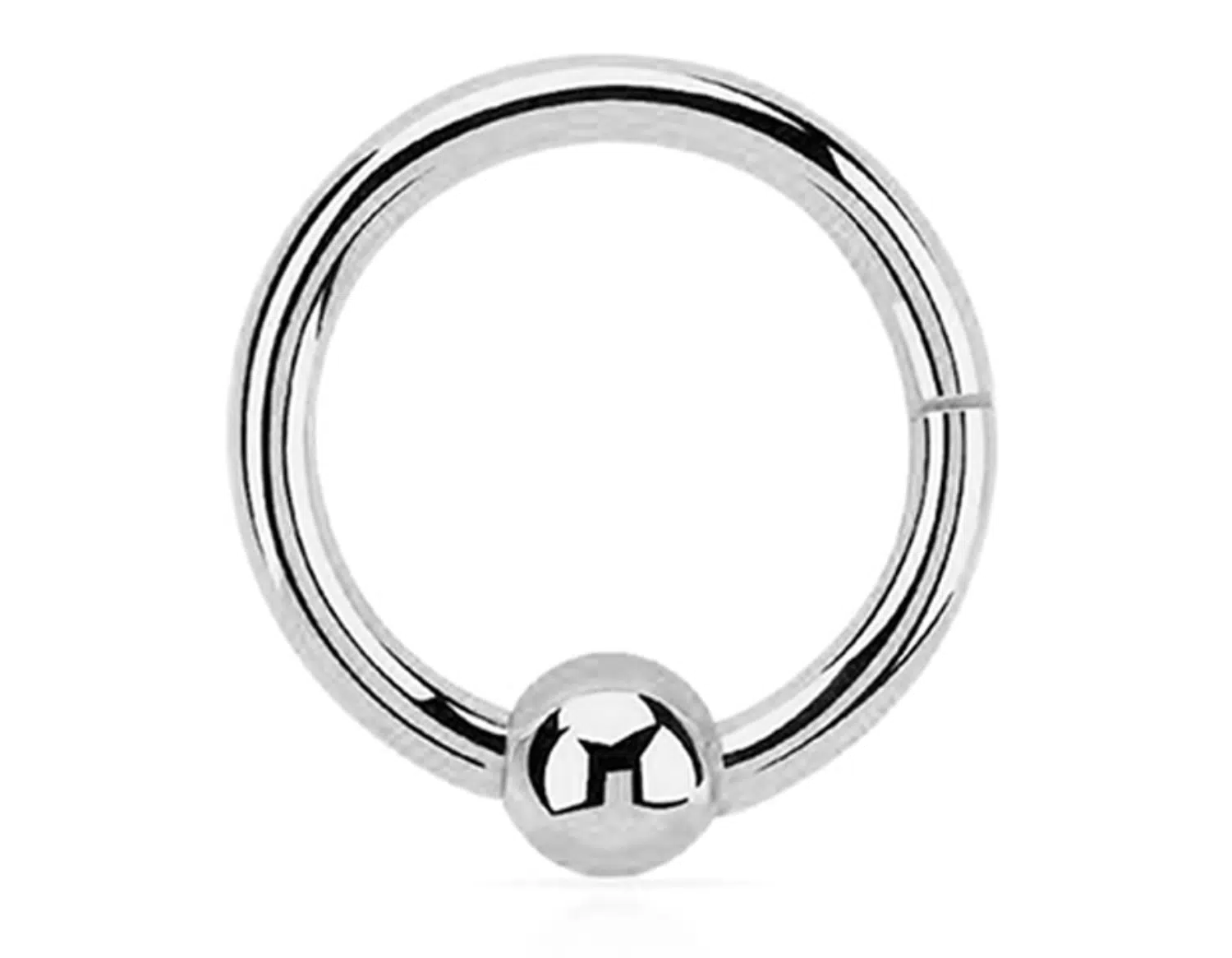 Ball closure clickring met vast balletje