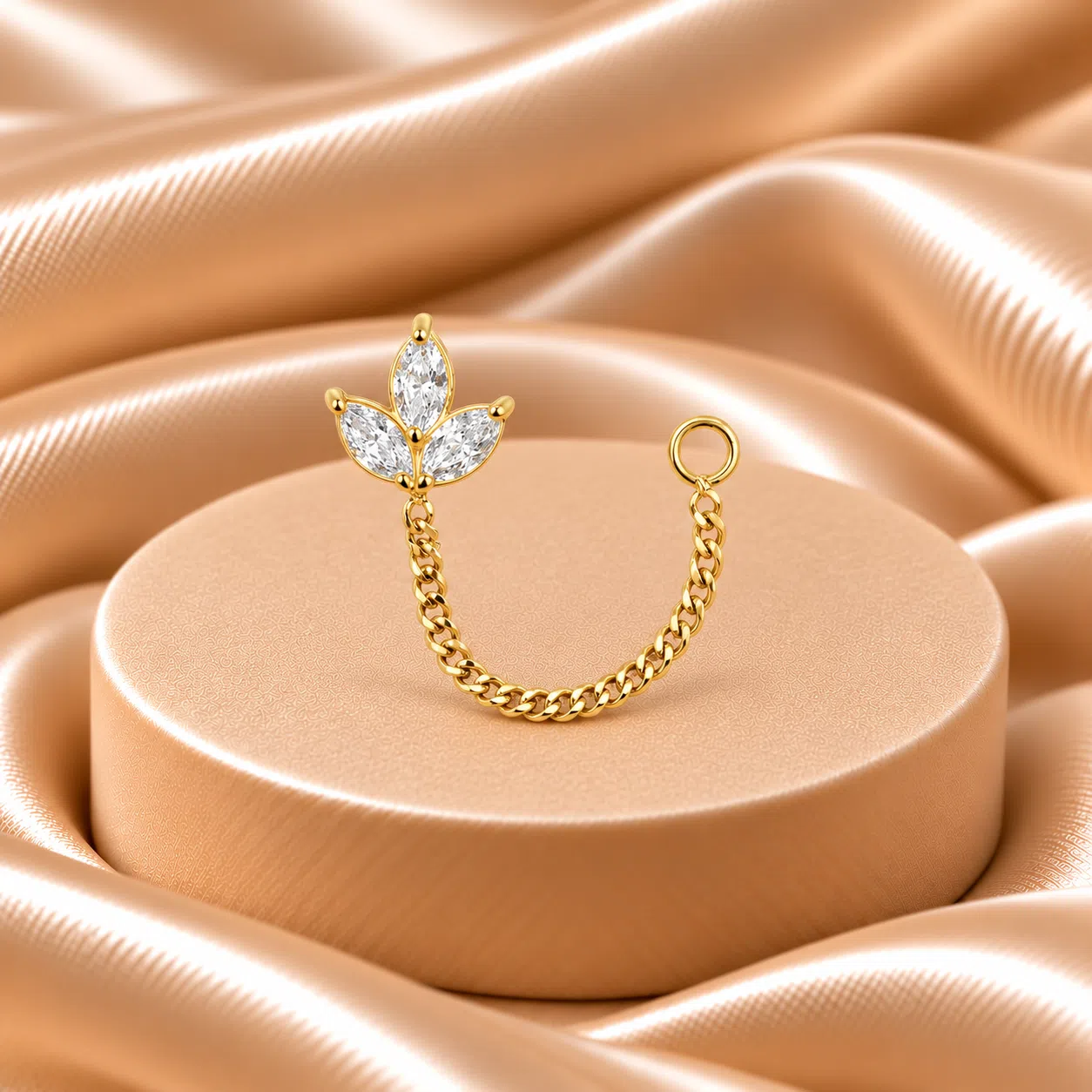 Marquise Cluster met Ketting