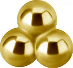 18 Karaats Gouden Zirkonia Trinity - voor threadless labrets
