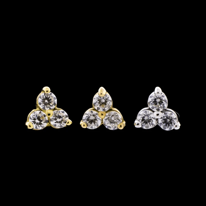18 Karaats Gouden Zirkonia Trinity