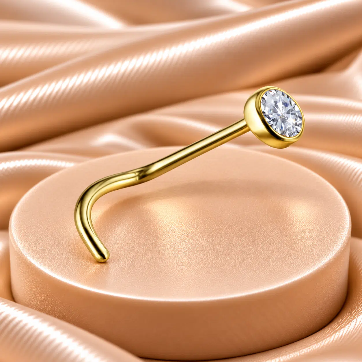 Neuspiercing met Diamant in bezel