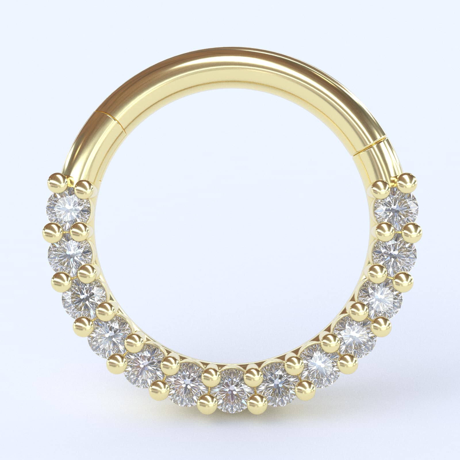 Premium Shanga Gioielli 18 Karaats Gouden Clickring Single line