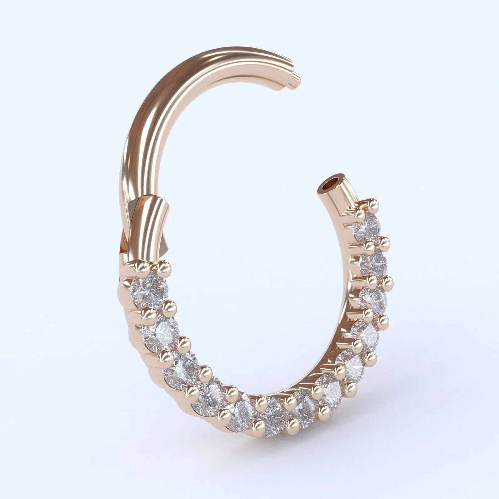 Premium Shanga Gioielli 18 Karaats Gouden Clickring Single line