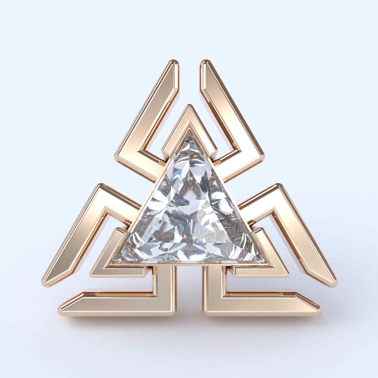 Premium Shanga Gioielli 18 Karaats Gouden Triangle