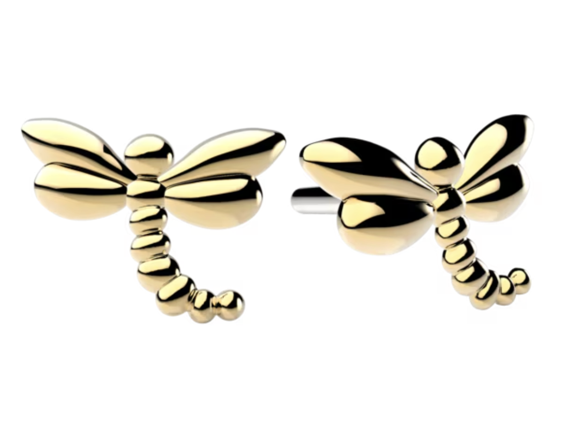 Premium LeRoi 14 Karaats Gouden Dragonfly - Bedel