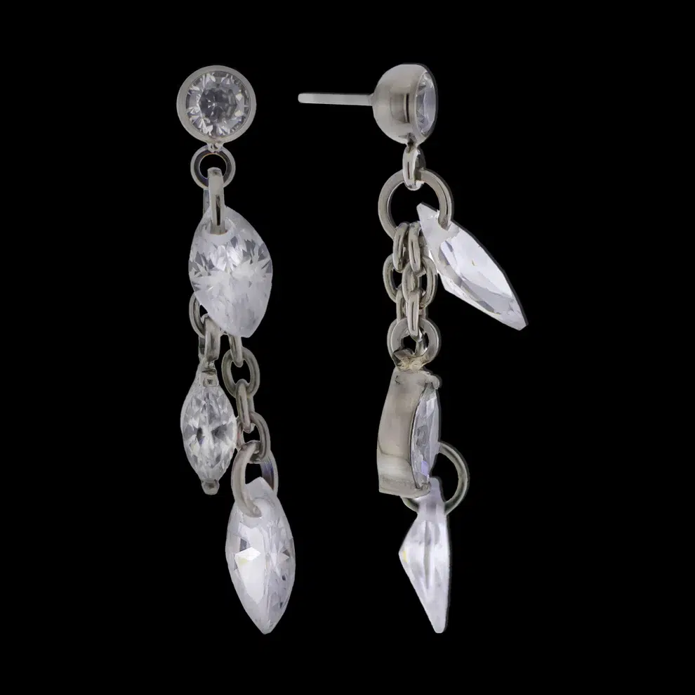 Titanium threadless "Cascade" dangle