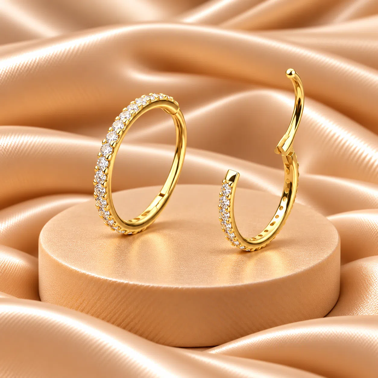 Clickring met kristallen