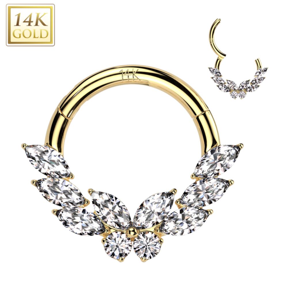 Clickring marquise vlinder