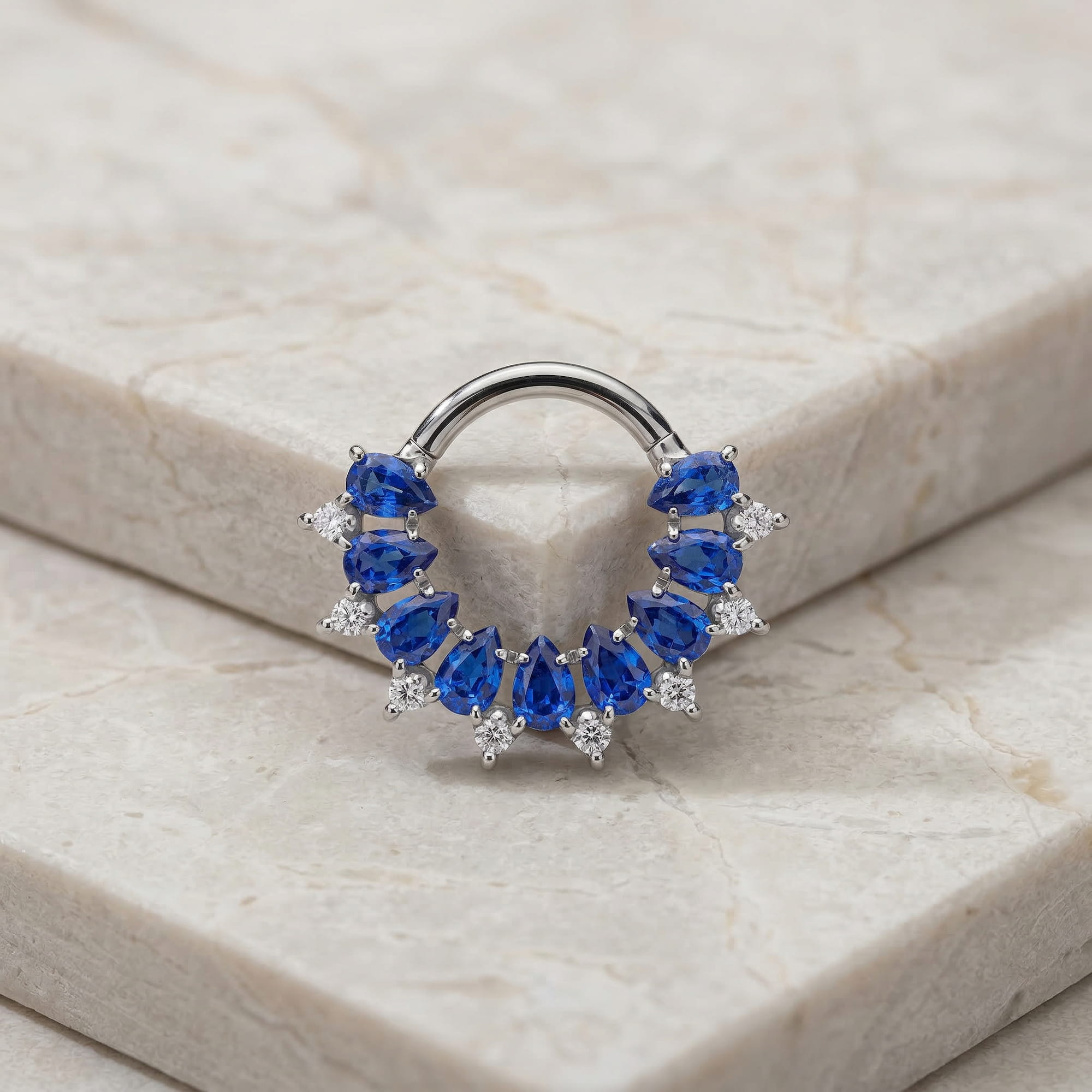 Anya saffier blauw