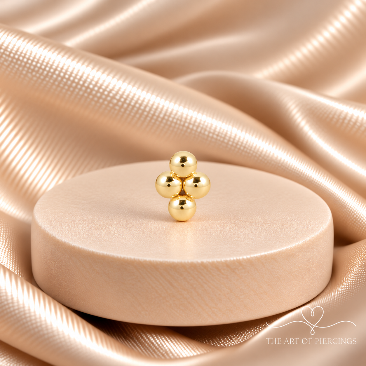 4 Bead Mini Cluster goud